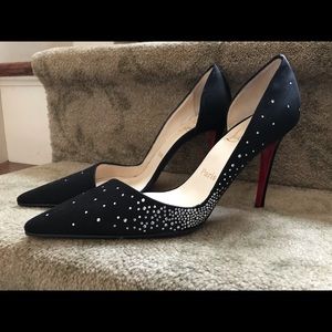 Christian Louboutine crystal embellished 38.5